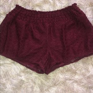 Cute burgundy dressy shorts